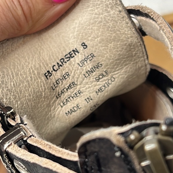 FREEBIRD l Carsen Blackish Leather Ankle Bootie Size 8 Western Country Bo… - Picture 9 of 13